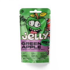 CBD tchèque HHC Jelly Green Apple 250 mg, 10 pcs x 25 mg