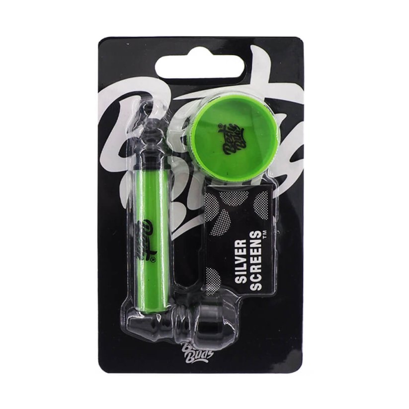 Best Buds Pipsy Metal Pipe with Mini Grinder, 4 colors