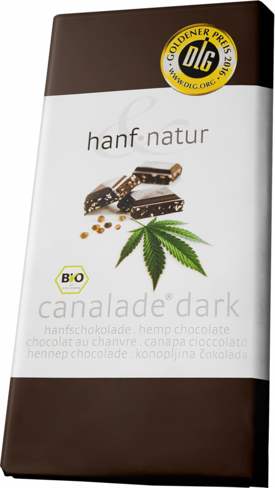 Canalade Bio Bio-Hanf-Zartbitterschokolade - Karton (10 Riegel) | Canatura