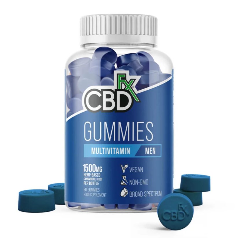 CBDfx Multivitamin CBD Vegan Gummies för Män, 1500mg, 60 st