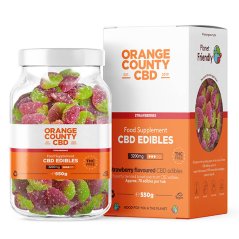 Orange County CBD Gummies jordbær, 70 stk, 3200 mg CBD, 550 g