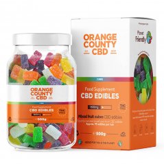 Orange County CBD Gummies Cubes, 95 kpl, 1600 mg CBD, 500 g