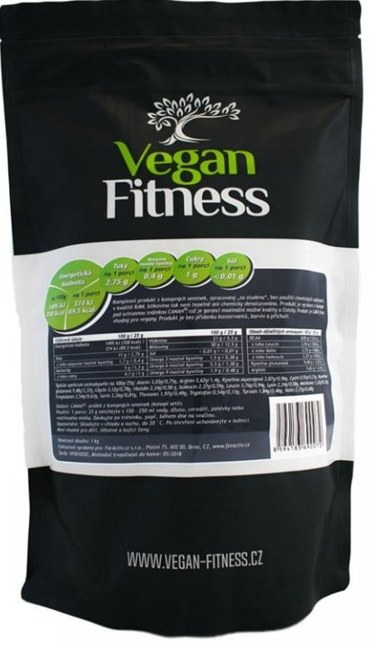 Vegan Fitness Hanfprotein, (1000 g)