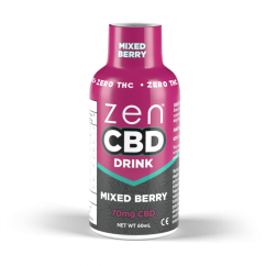 ZEN CBD-drik - blandet bær, 70 mg, 60 ml