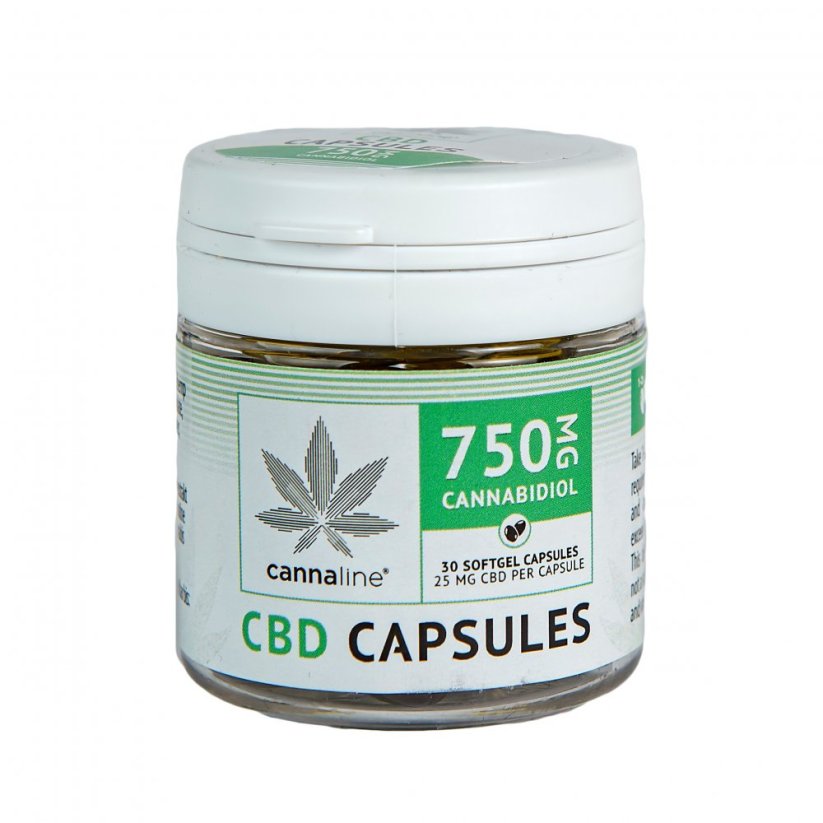 Cannaline CBD Gel-Kapseln - 750mg CBD, 30 x 25 mg, (16 g)