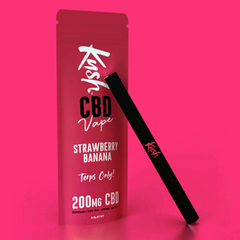 Kush Vape CBD Vape Pen Strawberry Banana 2.0, 200 mg CBD