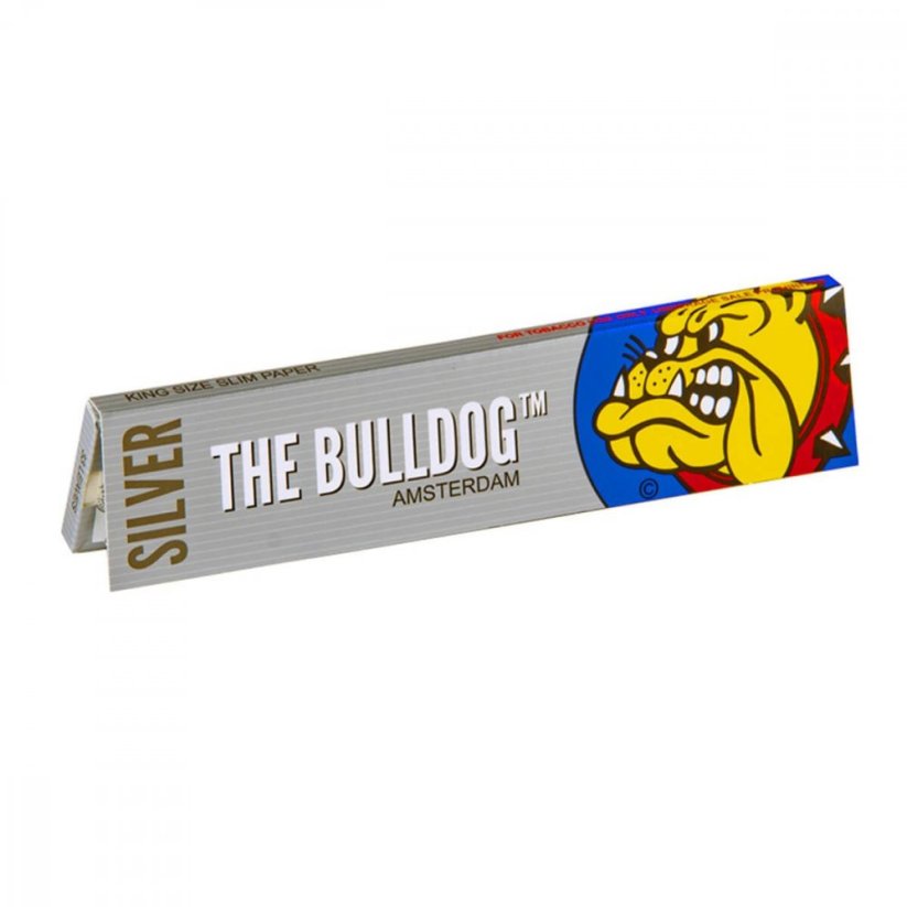 The Bulldog Originálne tenké rolovacie papiere striebornej veľkosti King
