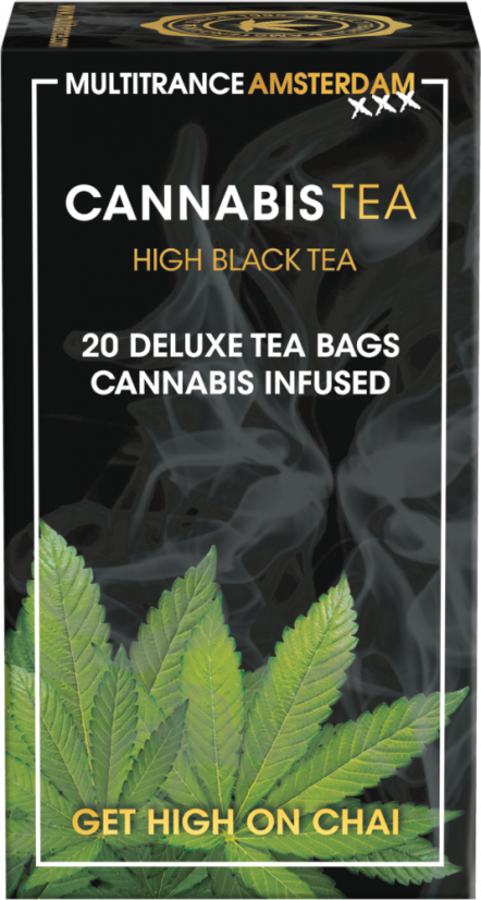 Черен чай с високо съдържание на канабис (кутия от 20 пакетчета чай)
