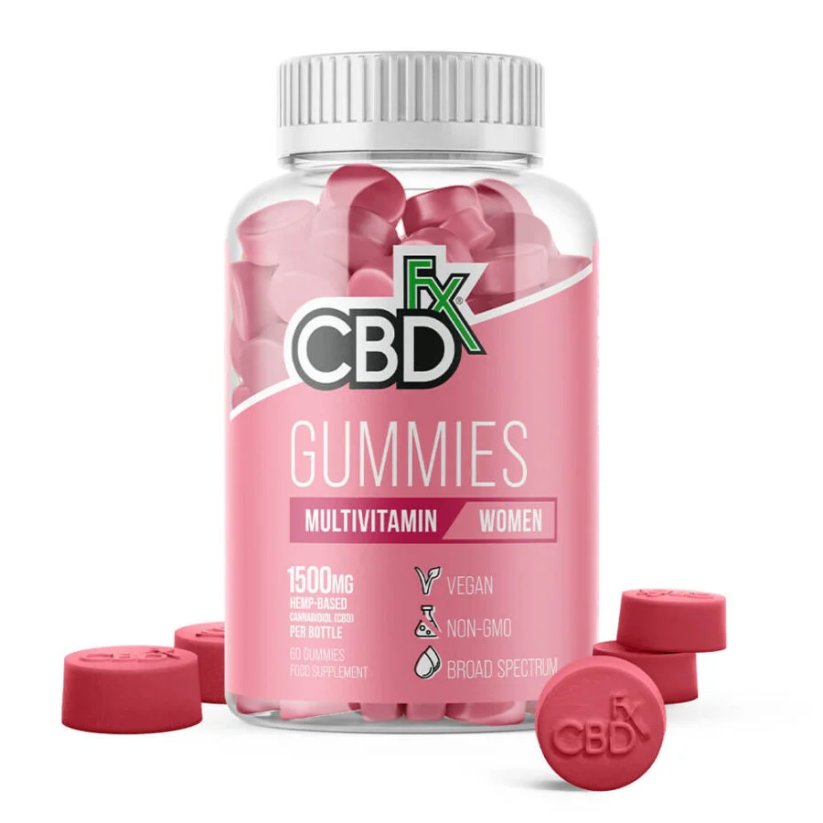 CBDfx Multivitamine CBD Vegan Gummies voor Vrouwen, 1500mg, 60 stuks