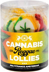Lecca lecca Reggae alla cannabis - Confezione regalo (10 lecca-lecca), 24 scatole in cartone