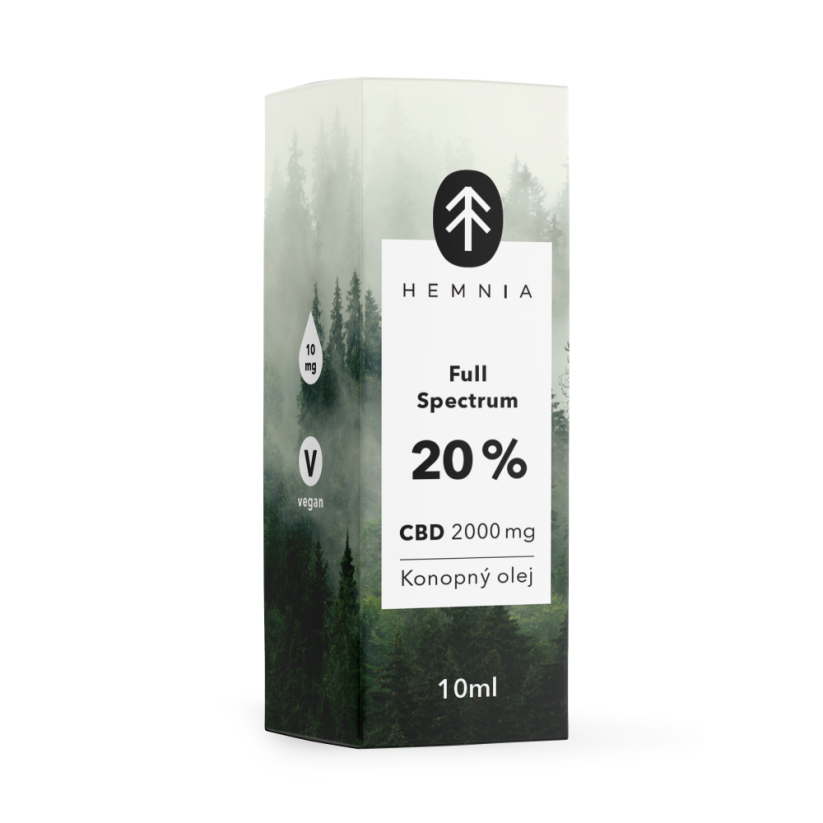 Hemnia CBD масло от коноп с пълен спектър 20%, 6000mg, 30 ml
