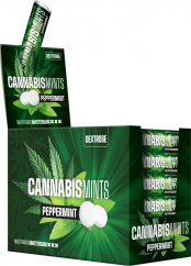 Cannabis Dextrose Mint Roll – Displaybeholder (48 Rolls)