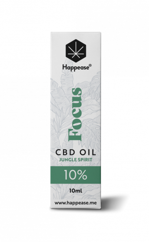 Happease Focus CBD-öl Jungle Spirit, 10 % CBD, 1000 mg, (10 ml)