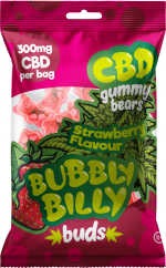 Bubbly Billy Buds CBD Jahodové Gumové Medvídky ( 300 mg )
