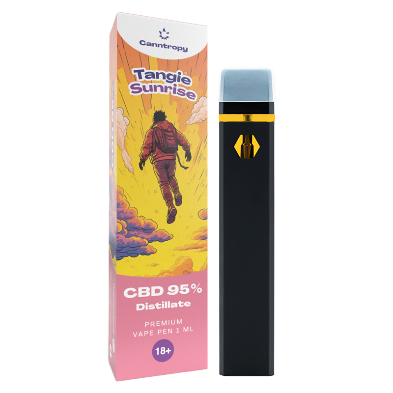 Canntropy Pen Vape de unică folosință CBD Tangie Sunrise, CBD 95 %, 1 ml