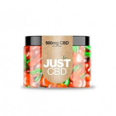 JustCBD vyšnia Guminukai 250 mg - 750 mg CBD