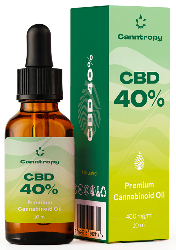 Canntropy CBD prémiový kanabinoidný olej - 40 %, 4000 mg, 10 ml