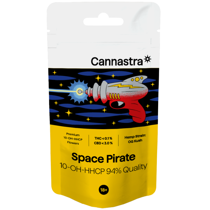Cannastra 10-OH-HHCP Flower Space Pirate 94 % kvalitet, 1 g - 100 g
