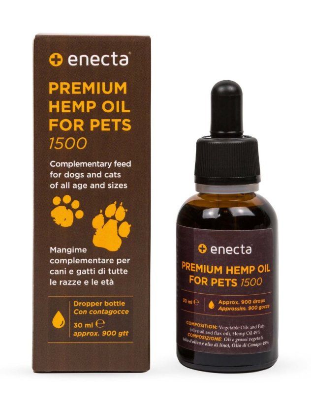 Enecta CBD konopný olej pre zvieratá 5%, 4500mg, 90 ml
