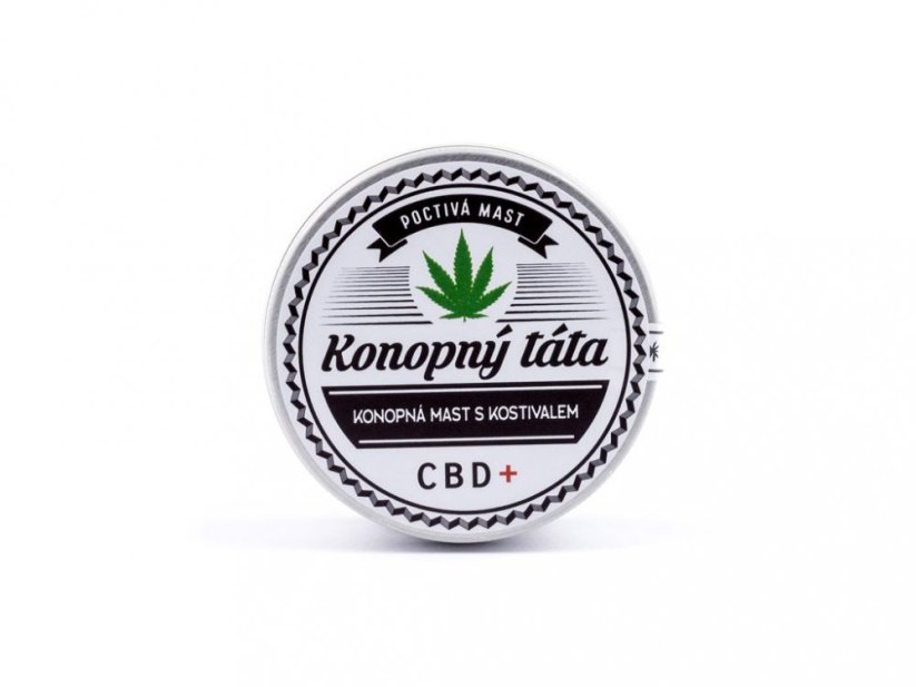 Konopny Tata Kanapės Tepalas su Comfrey, 80 ml, 90 mg CBD