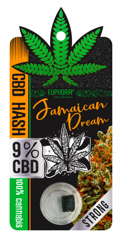 Euphoria CBD-hash 9% Jamaicaanse droom 1 g