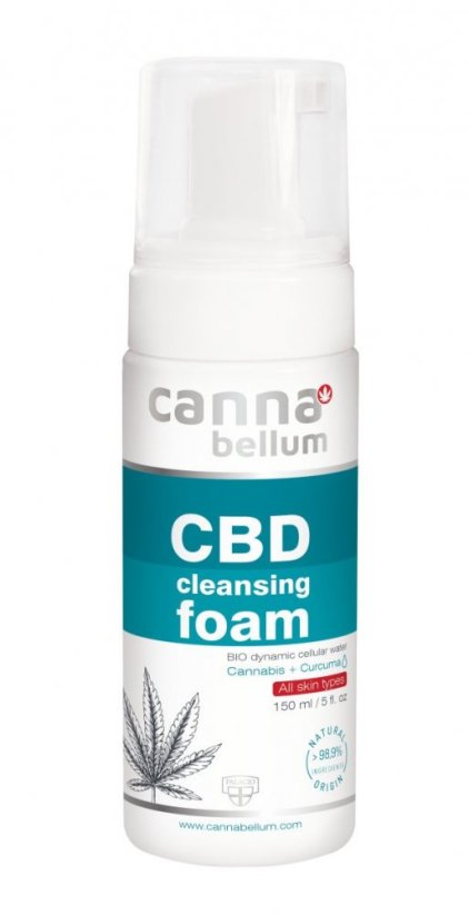 Cannabellum Spumă de curățare a feței CBD, 150 ml