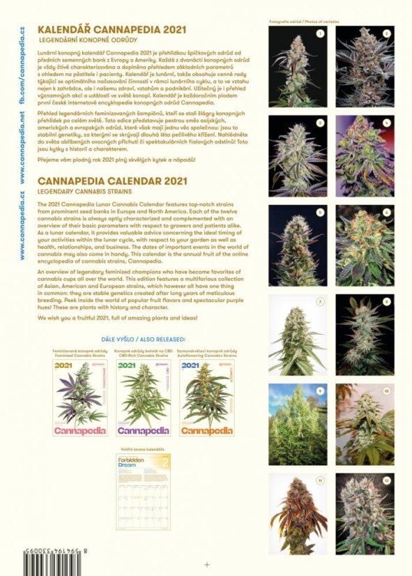 Cannapedia Calendario lunare 2021 - Varietà di cannabis leggendarie + 3 semi (Green House Seeds, TH Seeds e Seedstockers)