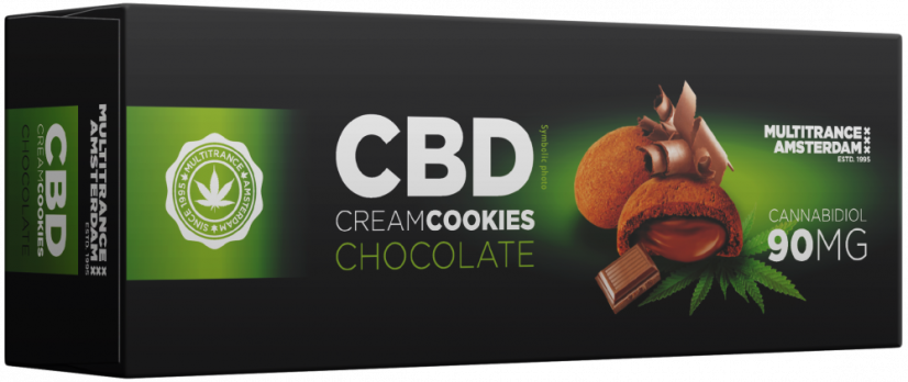 Μπισκότα με κρέμα σοκολάτας CBD (90 mg)