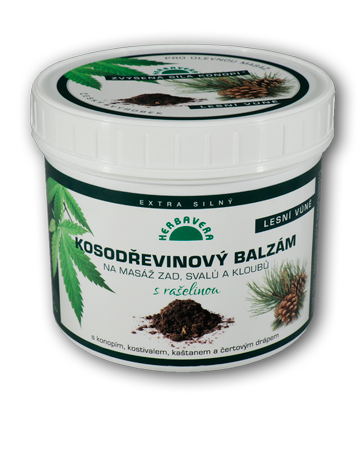 Herbavera Kosodřevinový balzám s rašelinou a konopím 500 ml