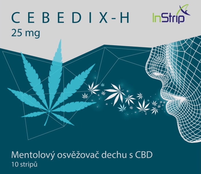 CEBEDIX-H FORTE Mentol osvežilec ust s CBD 2,5mg x 10ks, 25 mg