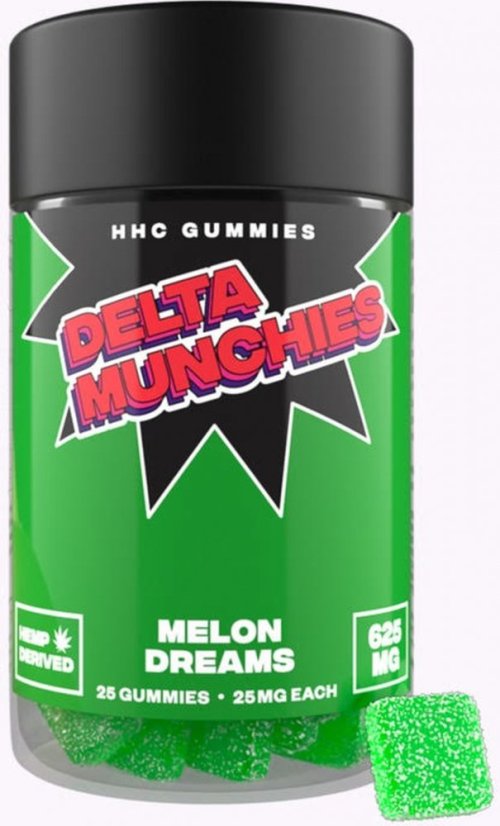 Delta Munchies Melon Dreams HHC Gummies 625 mg, 25 kpl Delta Munchies Melon Dreams HHC Gummies 625 mg, 25 kpl
