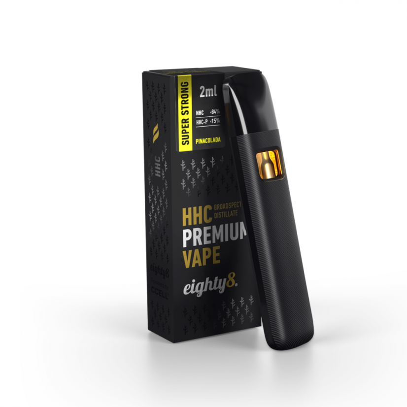 Eighty8 Superstrong HHC Vape Pinacolada, 84 % HHC, 15 % HHCP, CCELL, 2 ml