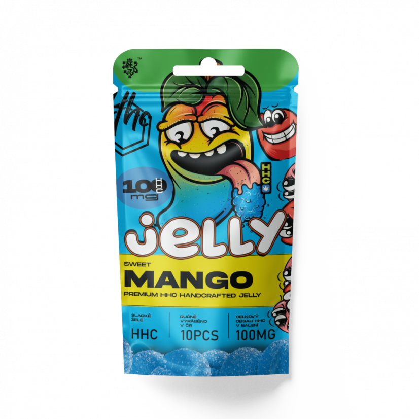Češki CBD HHC Jelly Mango 100 mg, 10 kosov x 10 mg
