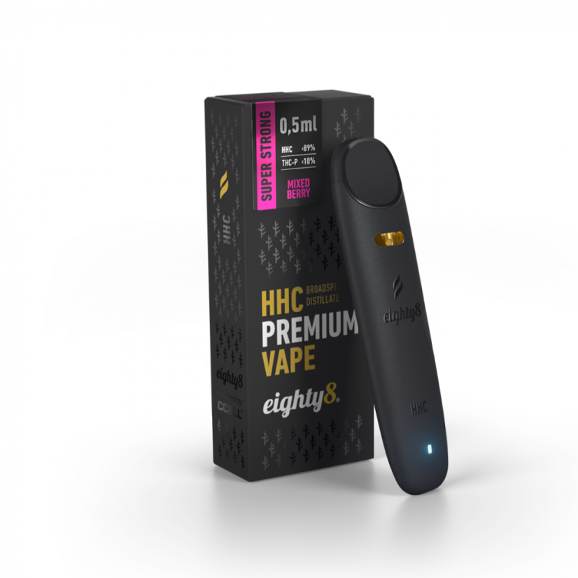 Eighty8 Superstrong HHC Vape Mix Berry, 89 % HHC, 10 % THCP, CCELL, 0,5 ml