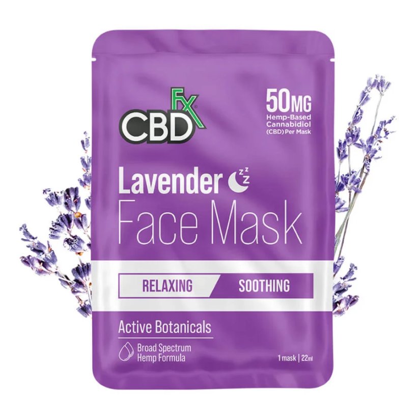 CBDfx Lavender CBD Face Mask, 50mg