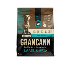 Grancann Σπόροι αρνιού & κάνναβης - Τροφή κάνναβης για μικρές και μεσαίες ράτσες, 3 κιλά