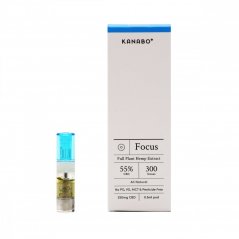 Kanabo Focus CBD Cartridge, 55%, 250 mg, 0,5 ml
