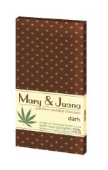 Euphoria Μαύρη σοκολάτα Mary & Juana με σπόρους κάνναβης (70 % κακάο) 80 γρ.