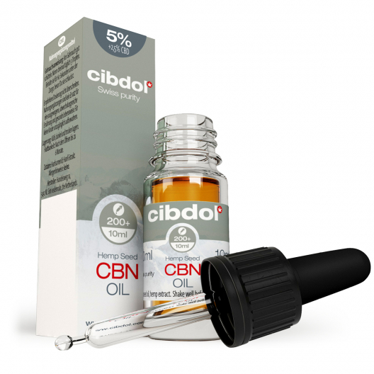 Cibdol Konopný olej s 5% CBN a 2,5% CBD, 500:250 mg, 10 ml