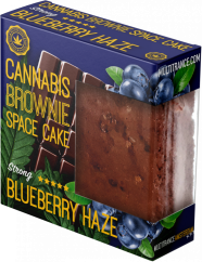 Embalagem Deluxe Cannabis Blueberry Haze Brownie (Forte Sabor Sativa) - Caixa (24 pacotes)