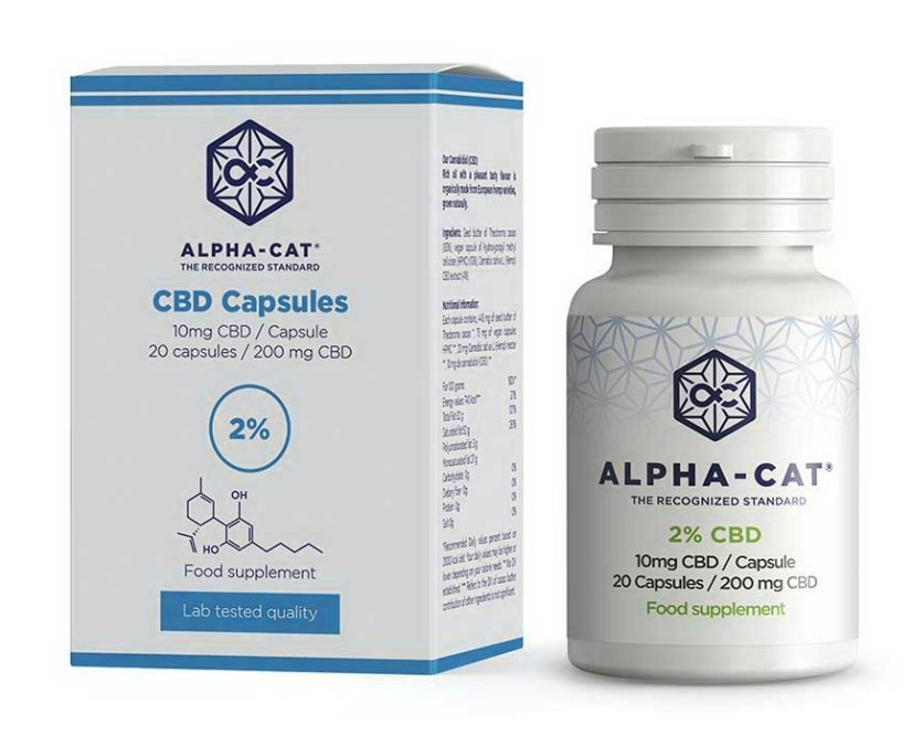 Alpha-CAT CBD hylki 20x20mg, 400 mg