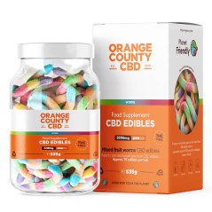 Orange County CBD Gummies Worms, 70 шт, 3200 мг CBD, 535 g