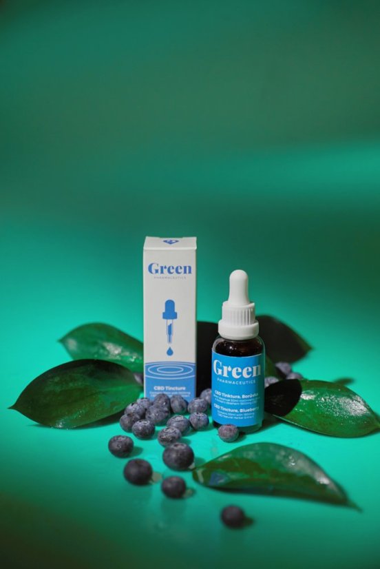 Green Pharmaceutics CBD blåbær-tinktur - 5 %, 1500 mg, 30 ml