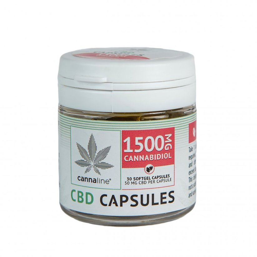 Cannaline CBD Softgel Capsules - 1500 mg CBD, 30 x 50 mg
