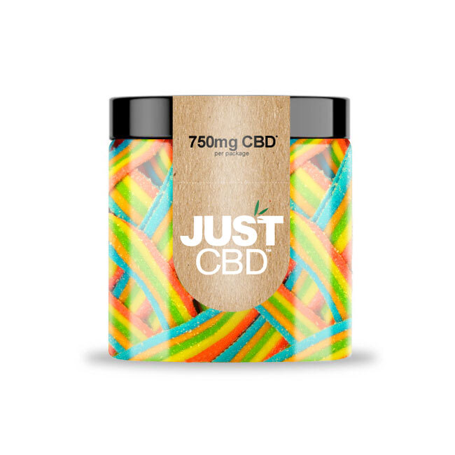 JustCBD Gummies Rainbow tætlur 250 mg - 3000 mg CBD