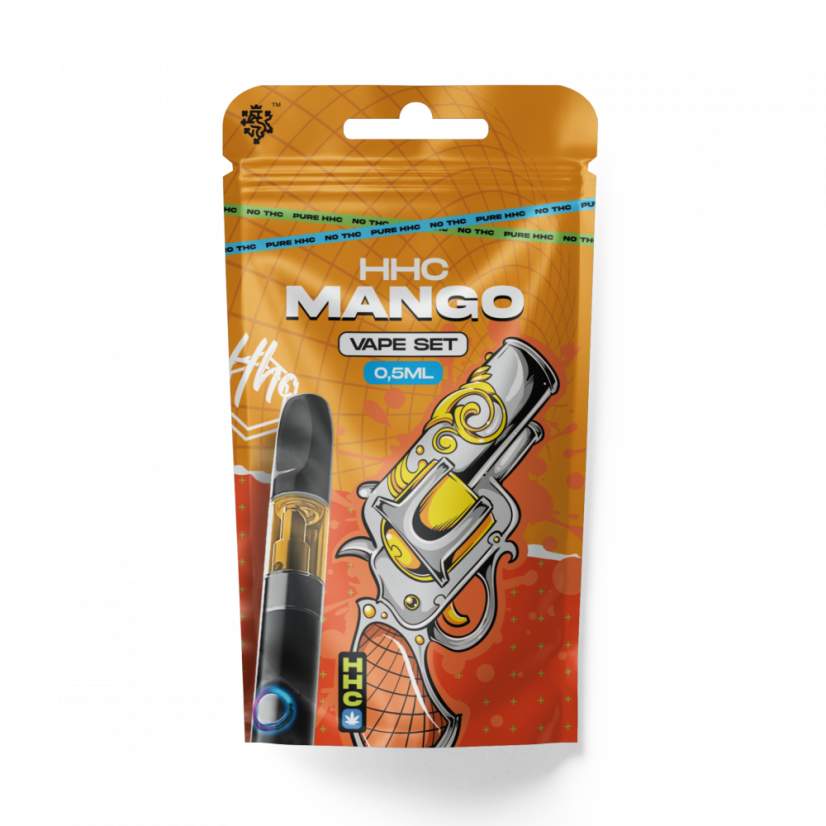 Set CBD HHC ceco Batteria + Cartuccia Mango, 94 %, 0,5 ml