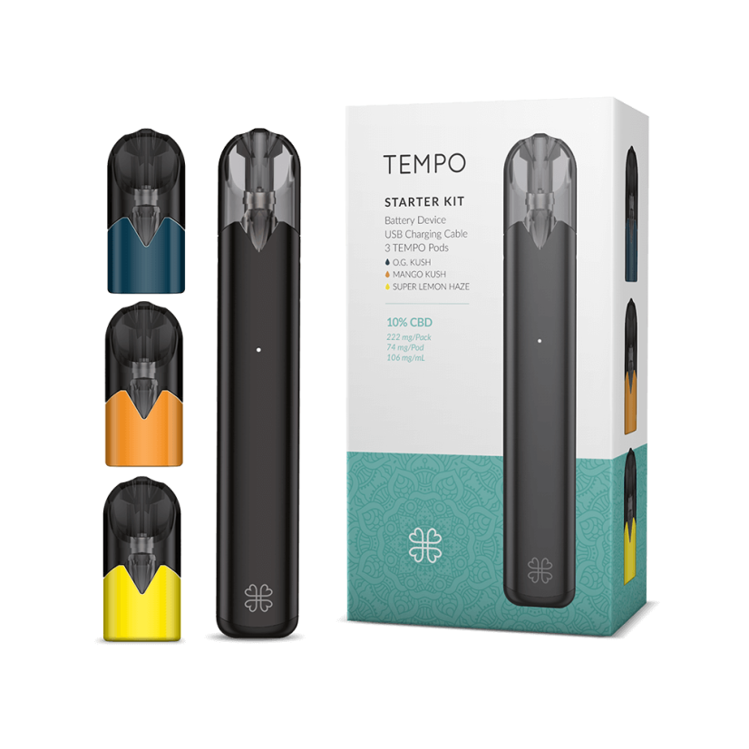 Harmony Tempo Startande Utrustning Vape Pen + Patroner, 318 mg CBD, 3 st