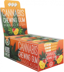 Goma de mascar Cannabis Mango (36 mg CBD) – Recipiente expositor (24 caixas)