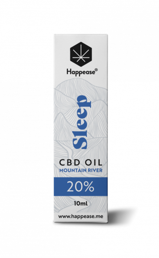 Happease Sleep CBD-olja Mountain River, 20 % CBD, 2000 mg, 10 ml