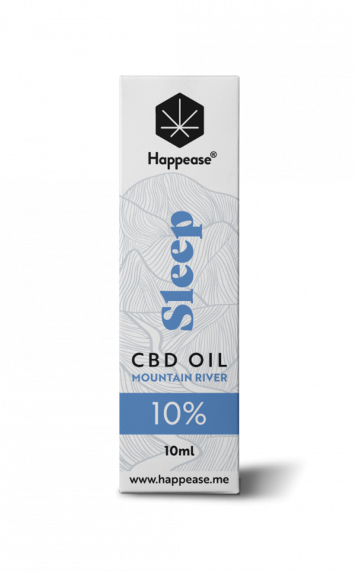Happease Sleep CBD Olej Mountain River, 10 % CBD, 1000 mg, 10ml